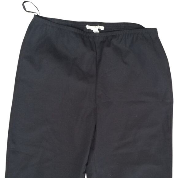 Eileen Fisher Womens Size Small Elastic Waist Dress Pants Ankle Slit Black - Picture 2 of 7